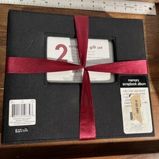 Target 2 Scrapbook Gift Set 8in X 8in Black  Beige Refillable NEW