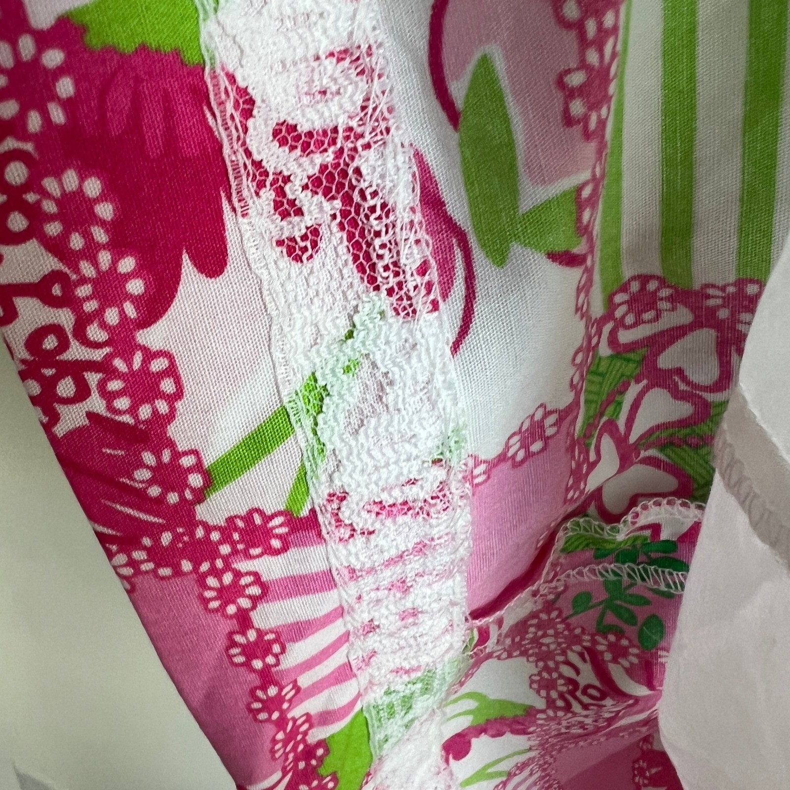 Lilly Pulitzer Patchwork Butterfly Square Floral … - image 5