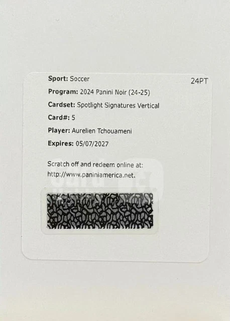 2024-25 Noir Spotlight Signatures Vertical /15 Aurelien Tchouameni