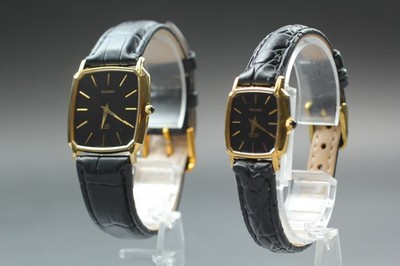 Citizen 4-798031 4-103785 Gold Pair Watches N MINT Vintage  New Batt  From JAPAN