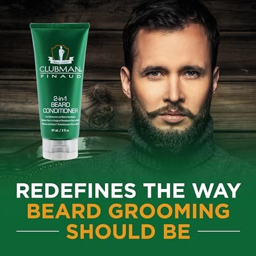 Clubman Pinaud 2 en 1 acondicionador de barba hidratante facial para hombres 3 fl oz Foto 2 de 4