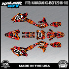 Graphics Kit for Kawasaki KX450F (2016-2018) KX 450F Invasion - RED