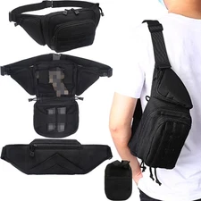 Military Concealed Carry Fanny Pack Holster Tactical Pistol Waist Pouch Gun Bags