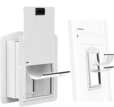 Double-Flap Pet Door for Wall and Door, with Closing Panel and Lock, Dog Door...