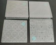 We R Memory Keepers Embossing Folders 6" x 6" Lot of 4 Butterflies Stars
