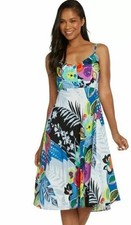 Jams World Eden SunDress Tropical Love Print Hawaiian Sundress L Made in USA