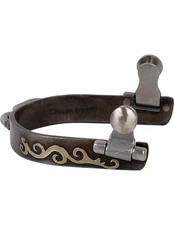 Classic Equine Spurs Bumper Tool 1/2 Band Horses M Black SPURBSCROLL