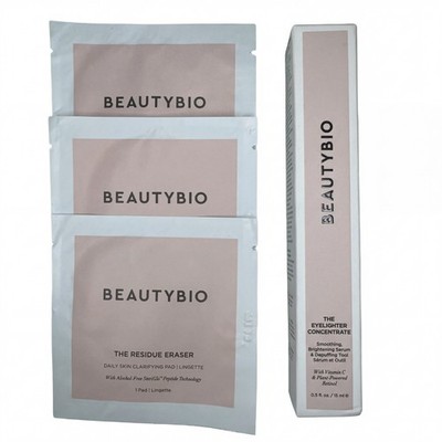 BEAUTYBIO The Eyelighter Concentrate Serum & Depuffing Tool .5oz/15ml SEALED BOX