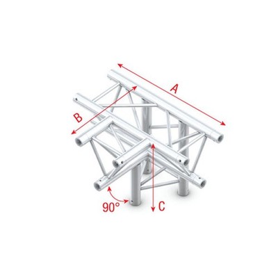 MILOS Pro-30 Triangle F Truss - T-Cross + down 4-way - 71 cm F (Prolyte Ø 27,8