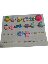 Little Girl Jewel Rings Girl Pretend Play 14 rings 
