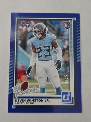 Kevin Winston Jr 2025 Donruss Rookies & Highlights Blue /25 Titans #DRH-46