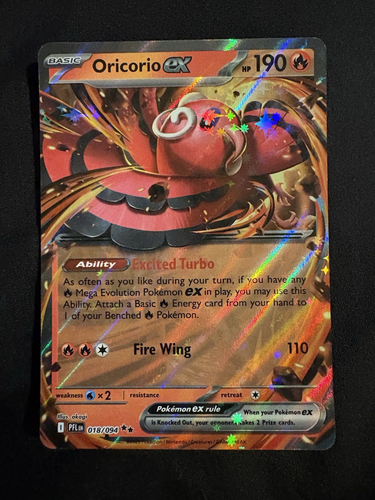 Oricorio ex RR 018/080 Inferno X M2 Pokemon Card Game Japanese NM