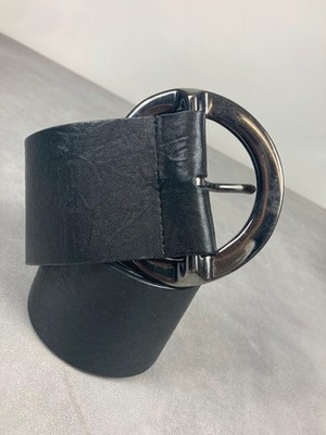 Ledergürtel schwarz Vintage Y2K DDP 80cm
