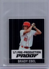 Brady Ebel 2025 Leaf National NSCC Baseball 1/1 Pre Production Proof