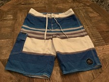 O'Neill Boys Sz 25 12 Swim Trunks With Stripes