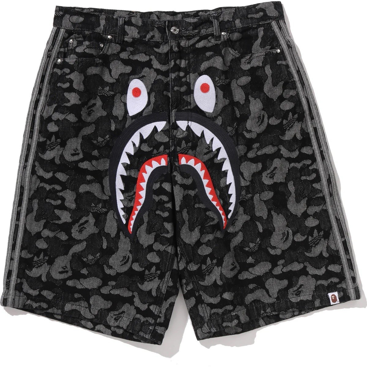Adidas Originals x Bape Men's (Black) Shark Denim Jorts XL Inhand