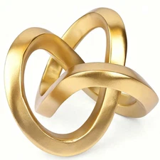 Knot Geometric Sculpture Decor,Mid Century Modern Abstract Figurines,Home Dec...