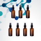 7 Pcs Glass Press Pump Dispenser Bottle Sprayer Essential Oil Container