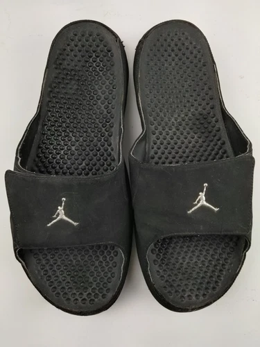 Rara scarpa Nike Air Jordan Slides 2010 nera da uomo taglia 11 regolabile
