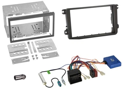 Einbauset CAN-Bus Doppel DIN Autoradio für VW T5 Caravelle Multivan ab 09 schwar - Bild 1 von 4