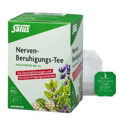 2x NERVEN-BERUHIGUNGS-Tee Kräutertee Nr.22 Bio Salus 15 ST