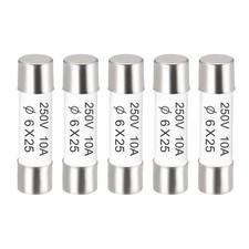 Ceramic Cartridge Fuses 10A 250V 6x25mm Fast Blow for Energy Saving Lamp 5pcs