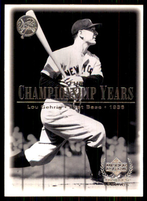 2000 Upper Deck Yankees Legends #70 Lou Gehrig New York