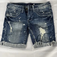 Vigoss Bermuda Distressed Jean Shorts Size 1