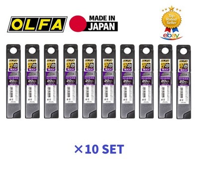 OLFA REPLACEMENT BLACK BLADE OVERSIZED H HBB20K 25mm 20 BLADES X 10 SET