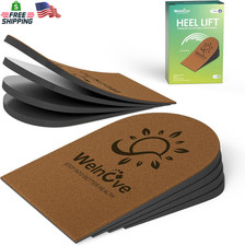 Adjustable Heel Lift Inserts for Shoes - Welnove 4 Layers Orthopedic Shoe Lifts