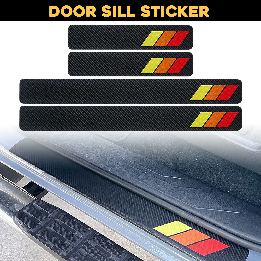 Car Door Plate Sill Scuff Cover Anti Scratch Decal Sticker Protector For Toyota