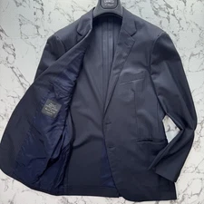 United Arrows Tailored Jacket Encon Silver Hardware 48 Dark Blue