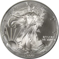2000 American Silver Eagle Uncirculated Bullion $1 Coin