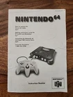 Official Nintendo 64 System Instruction Booklet for N64 Console Vintage 1996