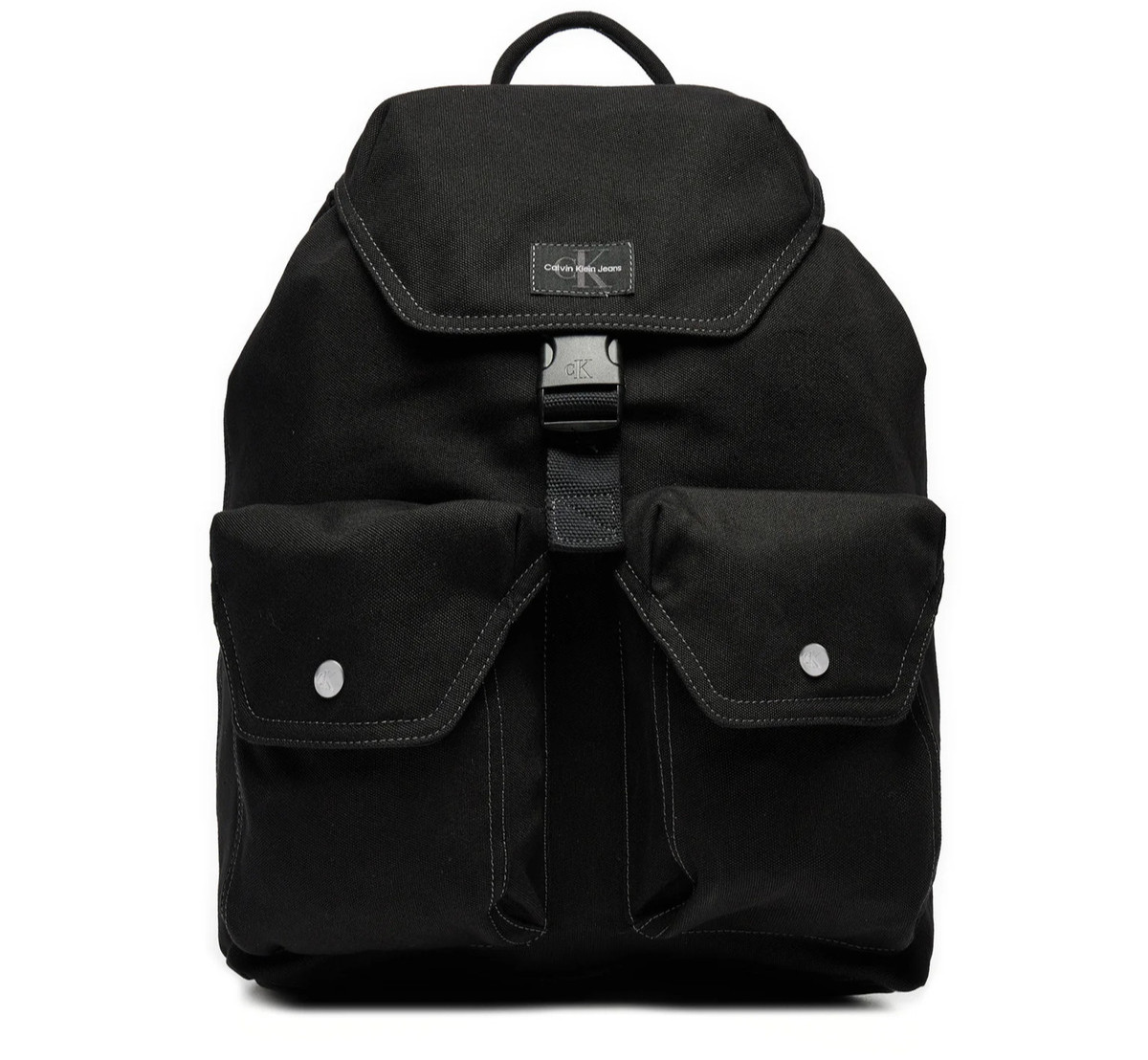 Calvin Klein Jeans Mens Workwear Flap Backpack in Black One Size 17590₽