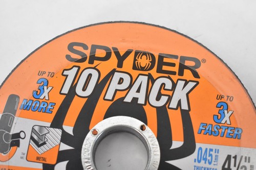 Lot of 10 Spyder Bite Ceramic Abrasive 4-1/2" Dia x .045" Thick 21105-10 - 第 3/6 張圖片