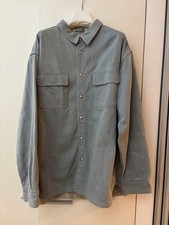 Christian Dior Gray Denim Long Sleeve Shirt with Check Inner Design, Pre-Owned
