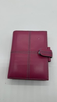 Filofax Cross Pink/ Blue Mini  Size Organizer Planner Binder  Italian Leather