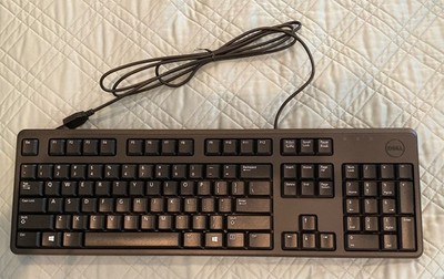 New Genuine Dell 104 Keys Slim Black USB-Wired Keyboard Model KB212-B 0DJ454