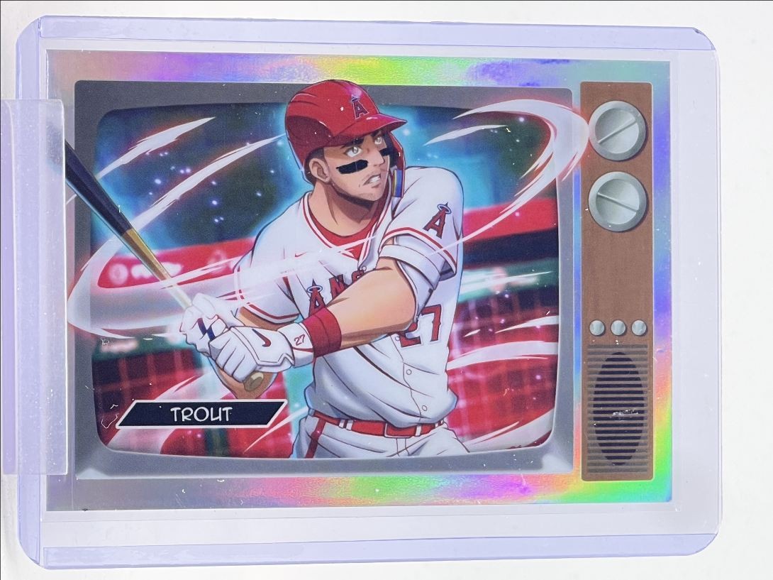 MIKE TROUT 2025 BOWMAN CHROME ANIME SSP REFRACTOR ANGELS Q2045