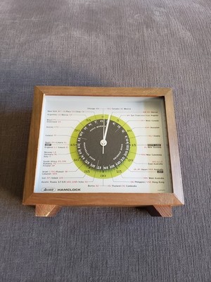 ROTARY INTERNATIONAL 置き時計 VINTAGE ALLIED RADIO TRIO HAMCLOCK WORLD TIME CLOCK JAPAN HC-1 VG