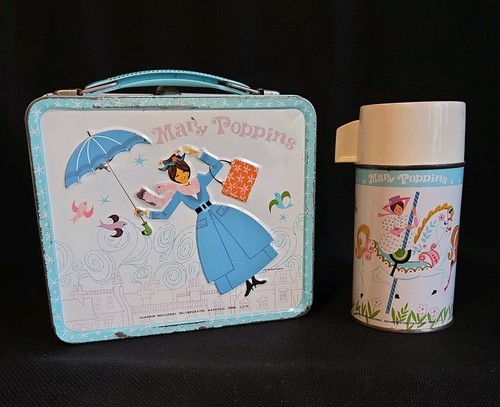 MARY POPPINS 1964 Disney collectable LUNCH-BOX & Thermos Rare 
