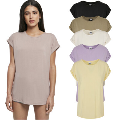 Urban Classics Ladies Modal Extended Shoulder Tee Damen T-Shirt Basic Loose Fit