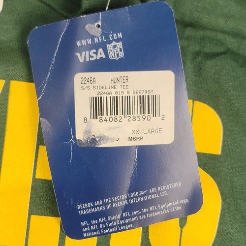 Vintage 00s Reebok Green Bay Packers Graphic Shirt XXL Mens Shirt - 第 6/7 張圖片