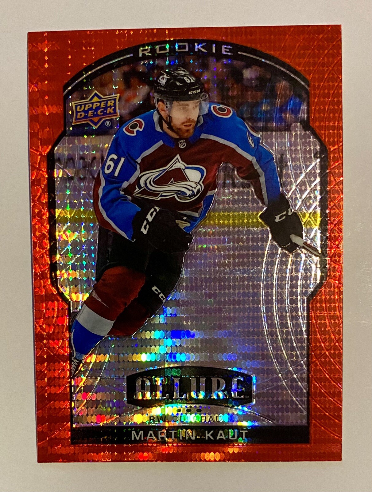 2020-21 Upper Deck Allure Martin Kaut Red Rainbow Parallel Rookie Card #77