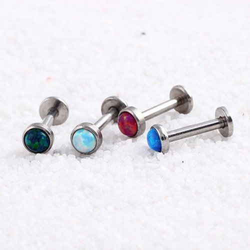 Opal-Lippensteg-Labret-Ring Mit Innengewinde Für Ohr-Tragus-Knorpel- æ - Bild 7 von 18