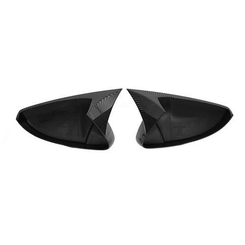 For 2015-17 Skoda Octavia Rearview Side Mirror Cover Wing Cap Case Carbon Black - Picture 9 of 11