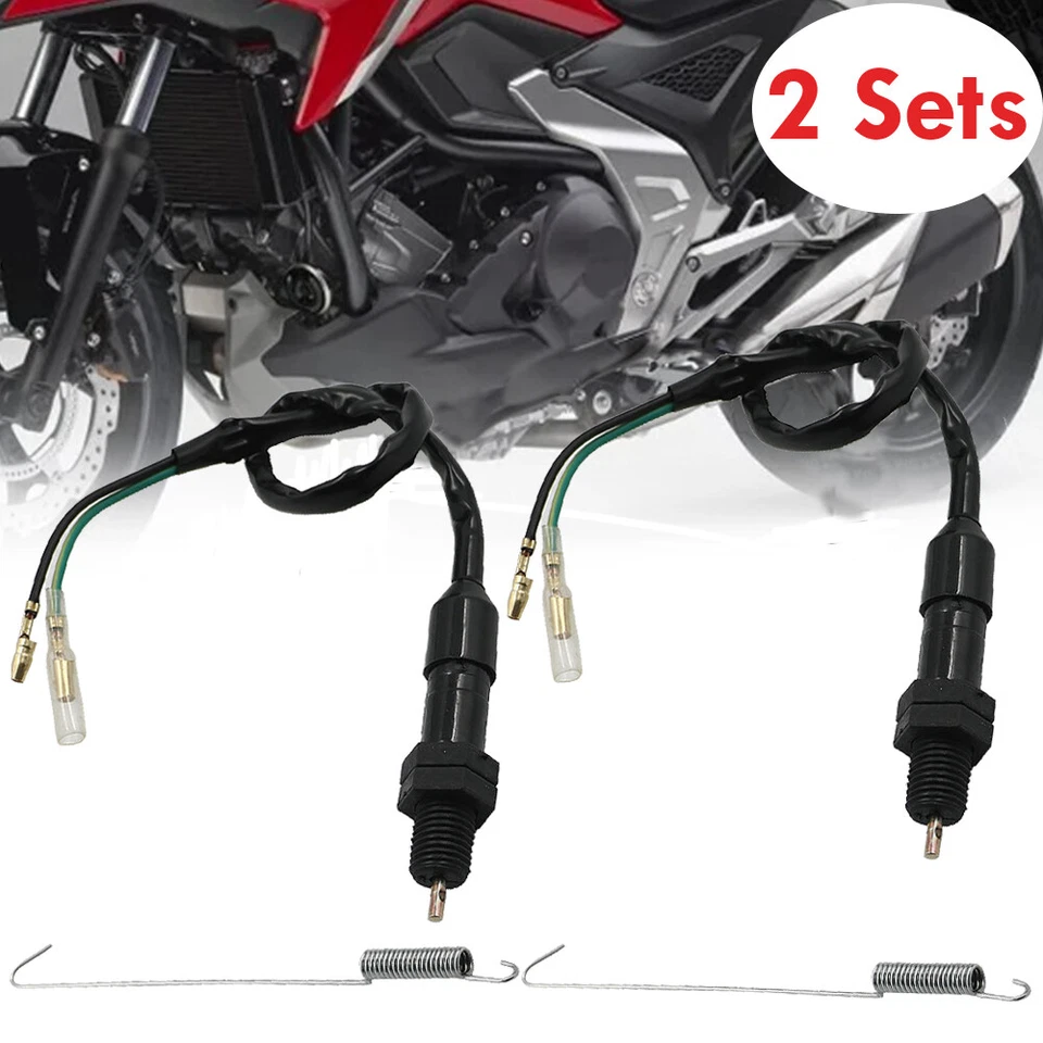 2X Muelle interruptor luz freno trasero universal para Honda Yamaha ATV motocicleta Foto 2 de 4
