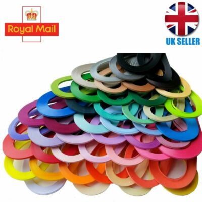 200 Quilling Qualität Papierstreifen verschiedene Farben 3 mm breit Handwerk Handarbeit Zum Selbermachen UK