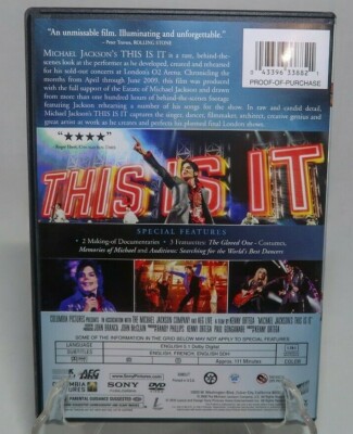 Michael Jackson's This Is It (DVD, 2010) | eBay